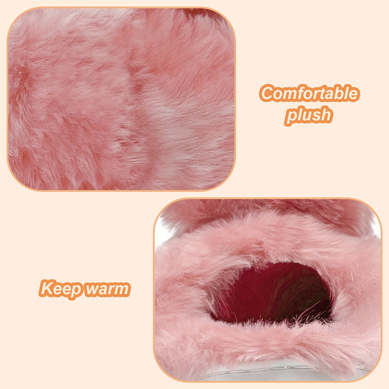Women'S Cute Bunny Animals Slippers Interesting Comfortable Furry Slippers Soft Plush Winter Season Keep Warm Rabbit Home Bedroom Shoes, Valentine'S Day Gifts